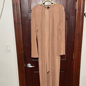 Elegant Tan Maxi Dress